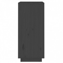 Sideboard Grau 38x35x80 cm Massivholz Kiefer