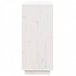 Sideboard Weiß 74x35x80 cm Massivholz Kiefer