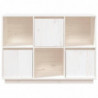 Sideboard Weiß 110,5x35x80 cm Massivholz Kiefer