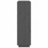 Highboard Grau 110,5x35x117 cm Massivholz Kiefer