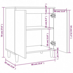 Sideboard Braun Eichen-Optik 60x35x70 cm Holzwerkstoff
