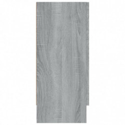 Vitrinenschrank Grau Sonoma 120x30,5x70 cm Holzwerkstoff
