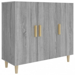 Sideboard Grau Sonoma 90x34x80 cm Holzwerkstoff