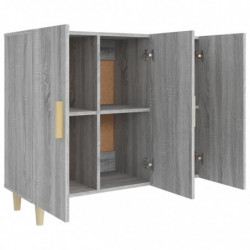 Sideboard Grau Sonoma 90x34x80 cm Holzwerkstoff