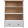 Bücherregal Weiß 80 x 35 x 110 cm Massivholz Panama-Kiefer