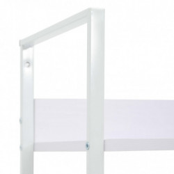 Bücherregal 3 Regalböden Weiß 60×27,6×90,5 cm Holzwerkstoff