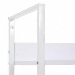 Bücherregal 4 Regalböden Weiß 60×27,6×124,5 cm Holzwerkstoff