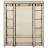 Stoffschrank mit Fächern Kleiderstangen Creme 150x45x176cm