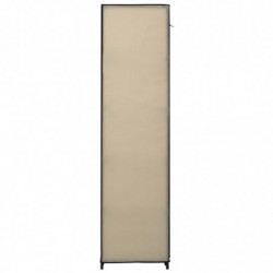 Stoffschrank mit Fächern Kleiderstangen Creme 150x45x176cm