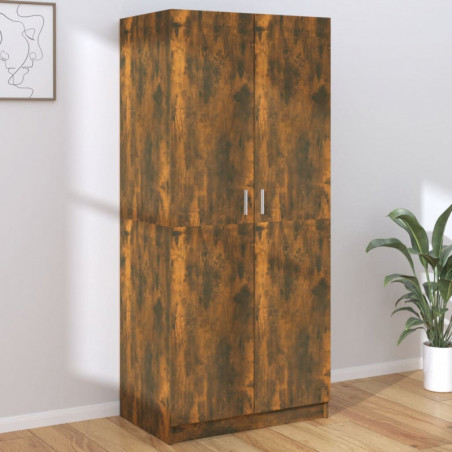 Kleiderschrank Räuchereiche 80x52x180 cm Holzwerkstoff