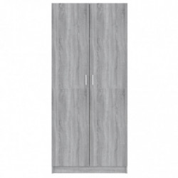 Kleiderschrank Grau Sonoma 80x52x180 cm Holzwerkstoff