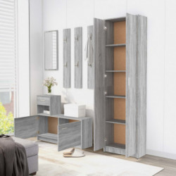 Garderobenschrank Grau Sonoma 55x25x189 cm Holzwerkstoff