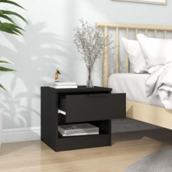 Nachttische 2 Stk. Schwarz Holzwerkstoff
