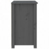 Nachttisch Grau 50x35x61,5 cm Massivholz Kiefer