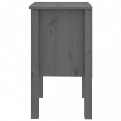 Nachttische 2 Stk. Grau 40x35x61,5 cm Massivholz Kiefer
