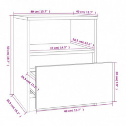 Nachttisch Grau Sonoma 40x40x50 cm Holzwerkstoff