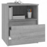 Nachttische 2 Stk. Grau Sonoma 40x40x50 cm Holzwerkstoff