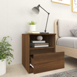 Nachttisch Braun Eichen-Optik 40x40x50 cm Holzwerkstoff