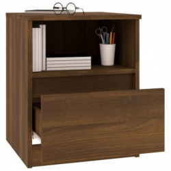 Nachttisch Braun Eichen-Optik 40x40x50 cm Holzwerkstoff