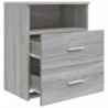 Nachttische 2 Stk. Grau Sonoma 50x32x60 cm