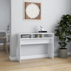 Konsolentisch Hochglanz-Weiß 105x30x80 cm Holzwerkstoff