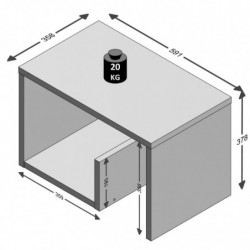 FMD Couchtisch 2-in-1 59×36×38 cm Eichenbraun