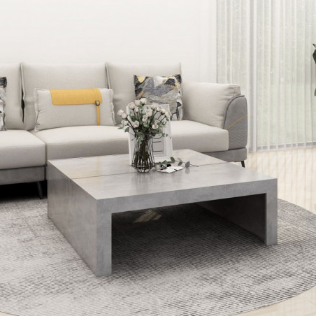 Couchtisch Betongrau 100x100x35 cm Holzwerkstoff Couchtisch Betongrau 100x100x35 cm Holzwerkstoff