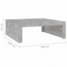 Couchtisch Betongrau 100x100x35 cm Holzwerkstoff