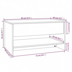 Couchtisch Betongrau 80x50x40 cm Holzwerkstoff