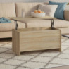 Couchtisch Sonoma-Eiche 102x55,5x52,5 cm Holzwerkstoff