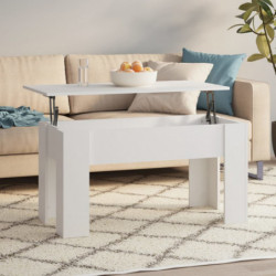 Couchtisch Weiß 101x49x52 cm Holzwerkstoff