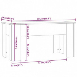 Couchtisch Hochglanz-Weiß 101x49x52 cm Holzwerkstoff