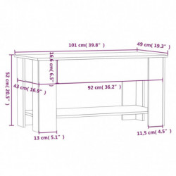 Couchtisch Schwarz 101x49x52 cm Holzwerkstoff