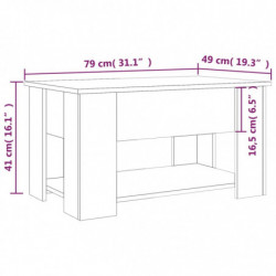 Couchtisch Betongrau 79x49x41 cm Holzwerkstoff