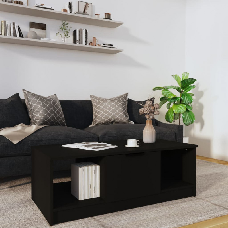 Couchtisch Schwarz 102x50x36 cm Holzwerkstoff