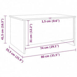 Couchtisch Grau Sonoma 80x55,5x41,5 cm Holzwerkstoff