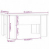 Couchtisch Grau Sonoma 79x49x41 cm Holzwerkstoff