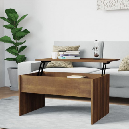 Couchtisch Braun Eichen-Optik 80x50,5x41,5 cm Holzwerkstoff Couchtisch Braun Eichen-Optik 80x50,5x41,5 cm Holzwerkstoff