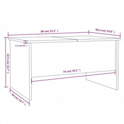 Couchtisch Braun Eichen-Optik 80x50x42,5 cm Holzwerkstoff