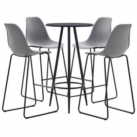 5-tlg. Bar-Set Kunststoff Grau 5-tlg. Bar-Set Kunststoff Grau