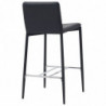 3-tlg. Bar-Set Kunstleder Schwarz