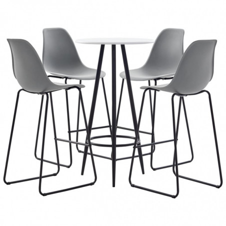 5-tlg. Bar-Set Kunststoff Grau 5-tlg. Bar-Set Kunststoff Grau