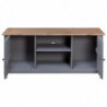 TV-Schrank Grau 120x40x50 cm Massivholz Panama-Kiefer