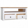 TV-Eckschrank Weiß 93 x 49 x 49 cm Massivholz Panama-Kiefer