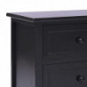 TV-Schrank Schwarz 108x30x40 cm Massivholz Paulownia