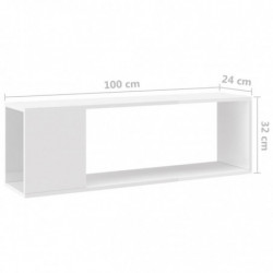 TV-Schrank Hochglanz-Weiß 100x24x32 cm Holzwerkstoff