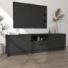 TV-Schrank Schwarz 150x33,5x45 cm Holzwerkstoff