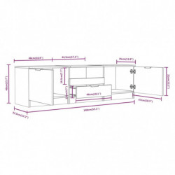 TV-Schrank Betongrau 140x35x40 cm Holzwerkstoff