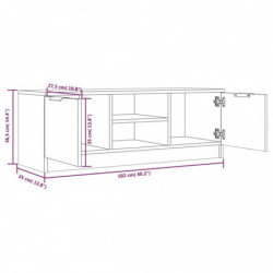 TV-Schrank Weiß 102x35x36,5 cm Holzwerkstoff