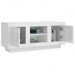 TV-Schrank Hochglanz-Weiß 102x35x45 cm Holzwerkstoff